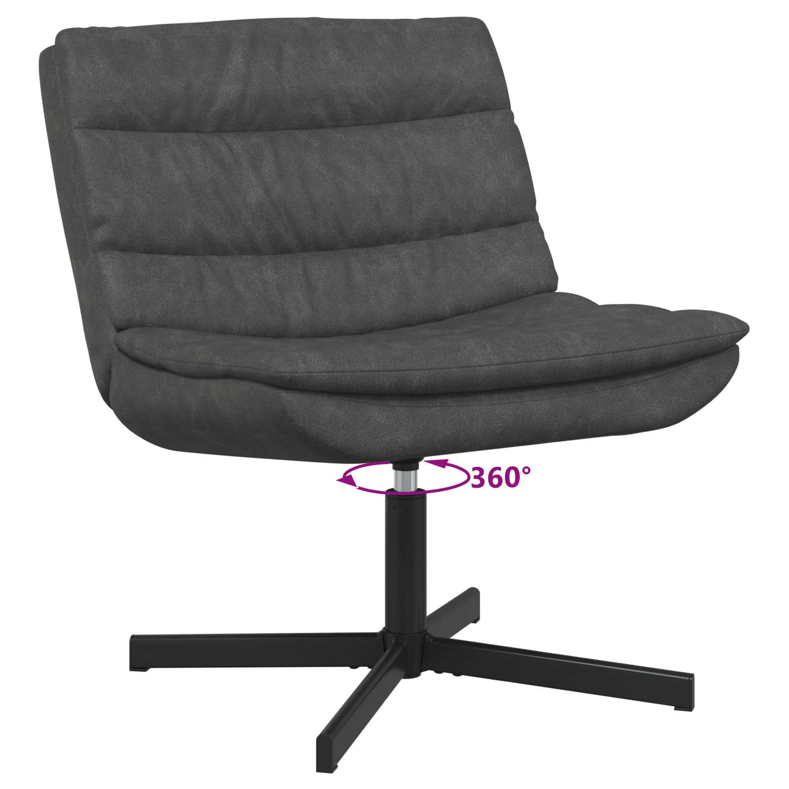 vidaXL Drehstuhl Schwarz 63 x 75 x 76 cm Antikes PU