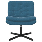 vidaXL Drehender Entspannungsstuhl Blau 63 x 75 x 76 cm Samt