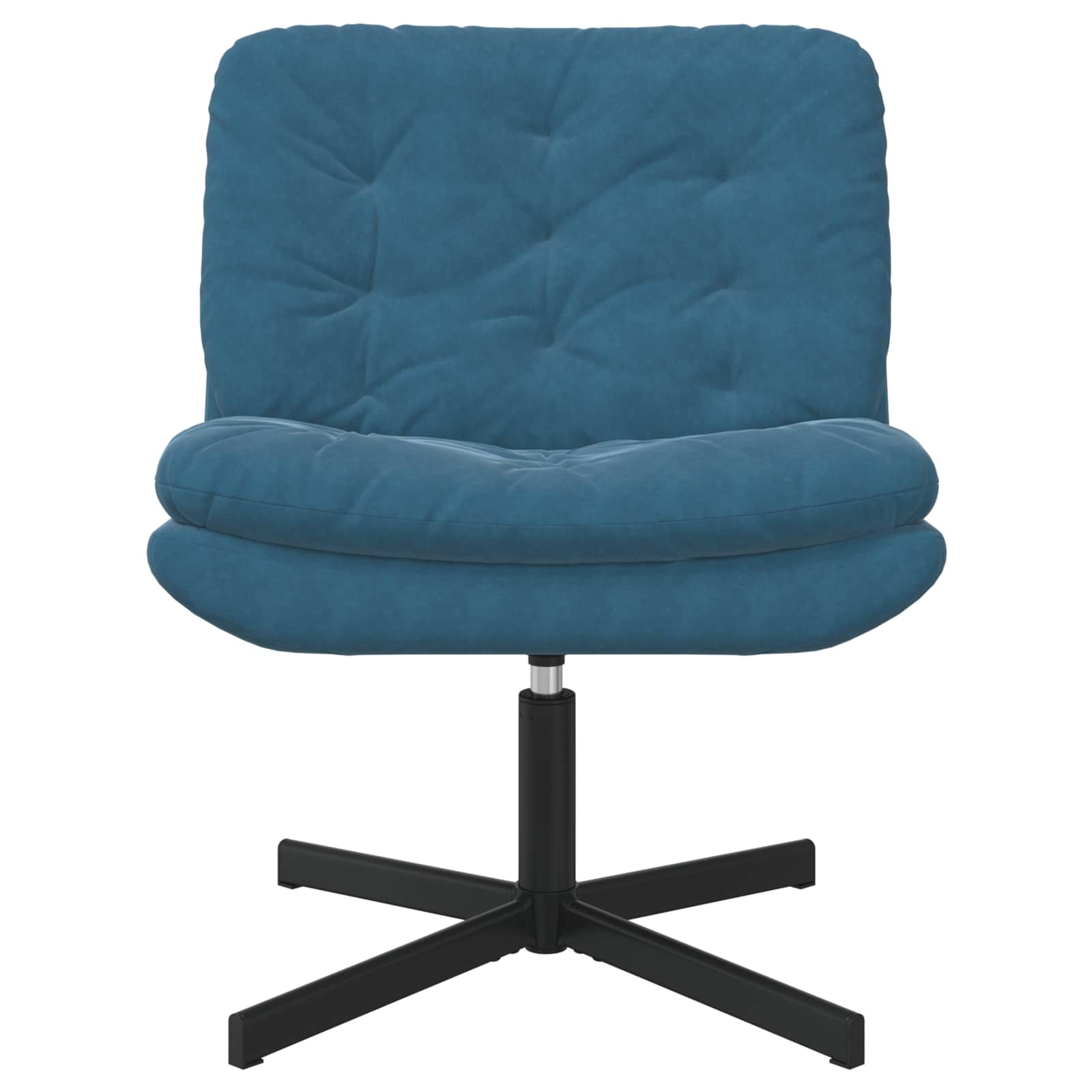 vidaXL Drehender Entspannungsstuhl Blau 63 x 75 x 76 cm Samt