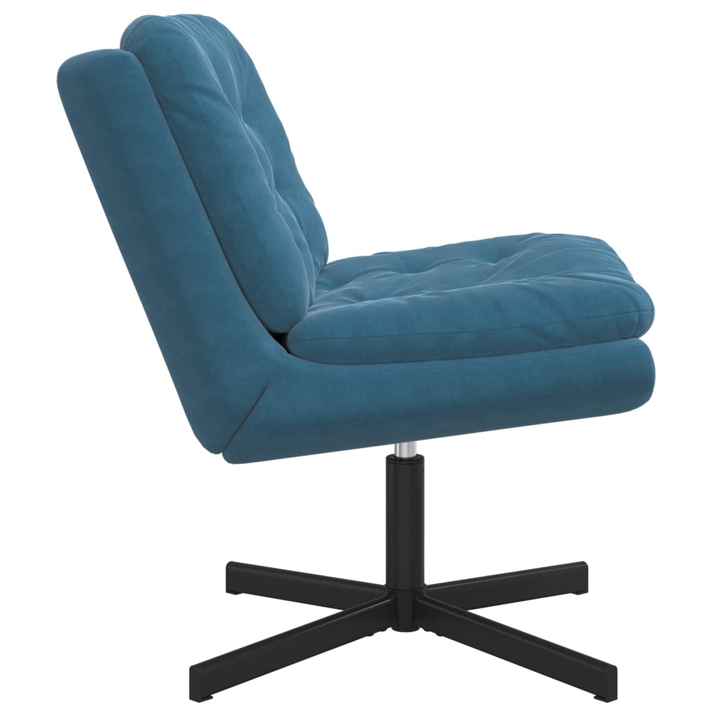 vidaXL Drehender Entspannungsstuhl Blau 63 x 75 x 76 cm Samt