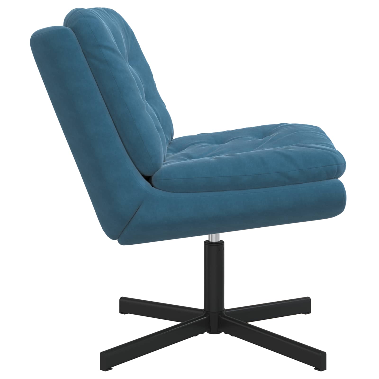 vidaXL Drehender Entspannungsstuhl Blau 63 x 75 x 76 cm Samt