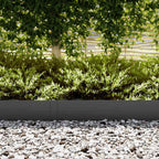 vidaXL Raseneinfassung 50 pcs Schwarz 100 x 0,05 x 20 cm