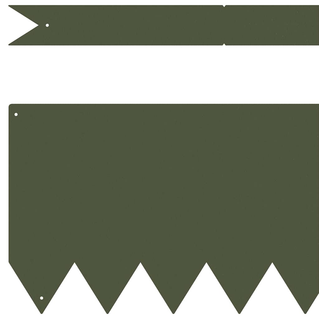 vidaXL Raseneinfassung 50 pcs Olive Grün 100 x 0,05 x 20 cm