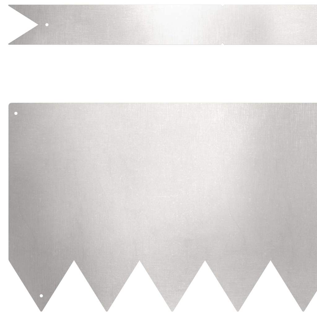 vidaXL Raseneinfassung 50 pcs Silber 100 x 0,05 x 20 cm Edelstahl