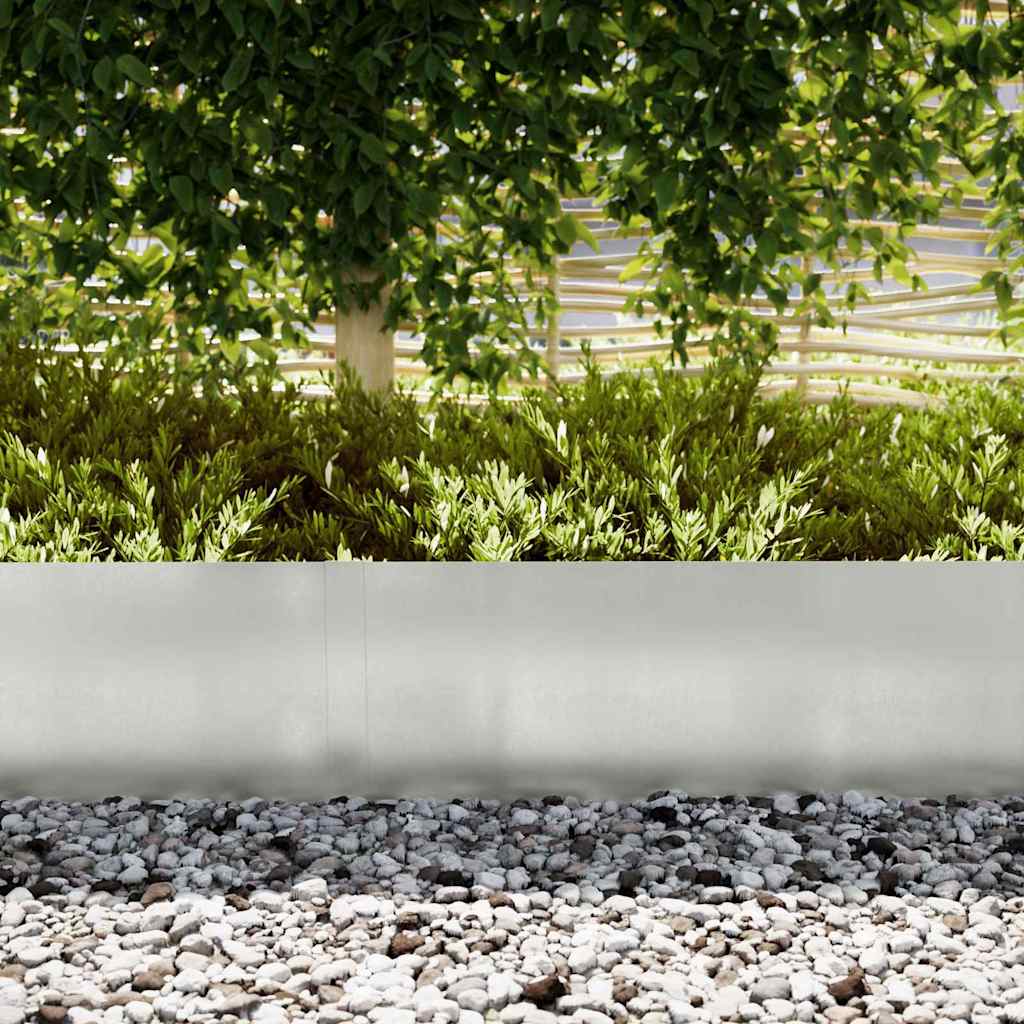 vidaXL Raseneinfassung 30 pcs Silber 100 x 0,05 x 30 cm Edelstahl