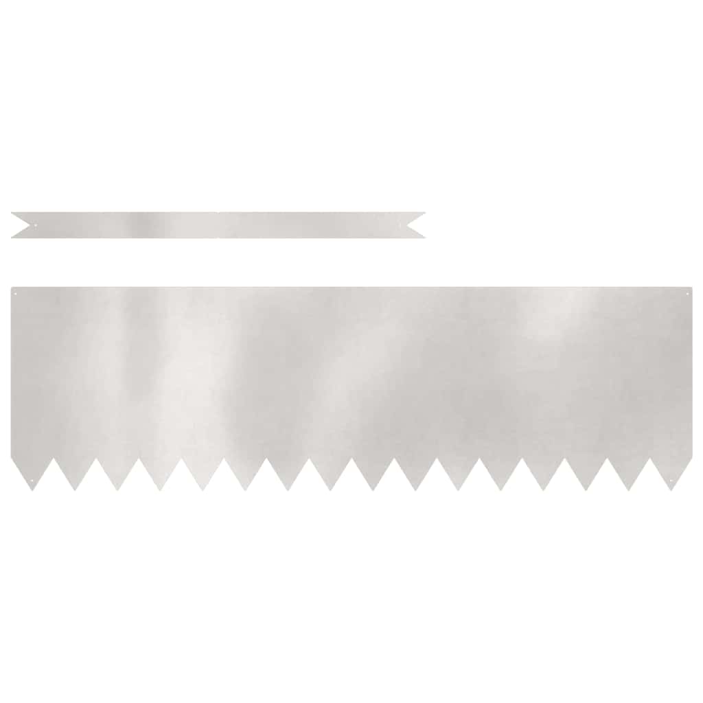 vidaXL Raseneinfassung 30 pcs Silber 100 x 0,05 x 30 cm Edelstahl