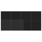 vidaXL Garten Essgruppe 9 pcs Schwarz Stahl
