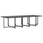 vidaXL Garten Essgruppe 11 pcs Schwarz Stahl