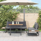 vidaXL Garten Essgruppe 3 pcs Anthrazit Stahl