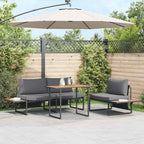 vidaXL Garten Essgruppe 3 pcs Anthrazit Stahl