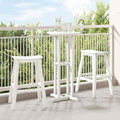 vidaXL Garten Bar Set 3 pcs Weiß HDPE