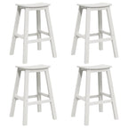 vidaXL Garten Bar Set 4 pcs Weiß HDPE