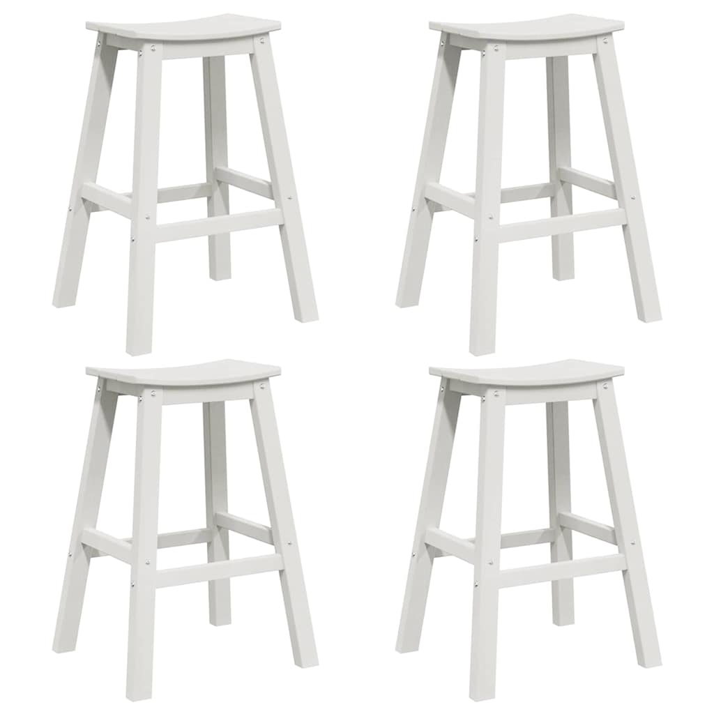 vidaXL Garten Bar Set 4 pcs Weiß HDPE