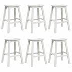vidaXL Garten Bar Set 6 pcs Weiß HDPE