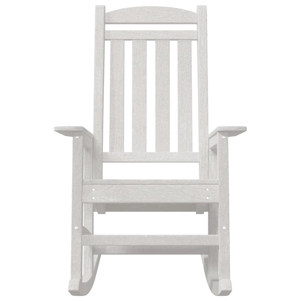 vidaXL Schaukelstuhl 2 pcs Weiß 92 x 70 x 108 cm Polyethylen