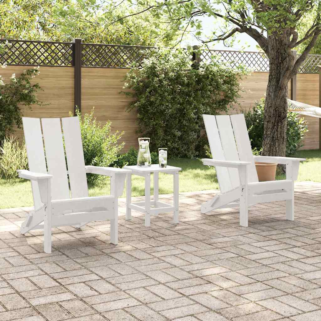 vidaXL Gartenstuhl 2 pcs Weiß 80,5 x 74,5 x 92 cm Polyethylen