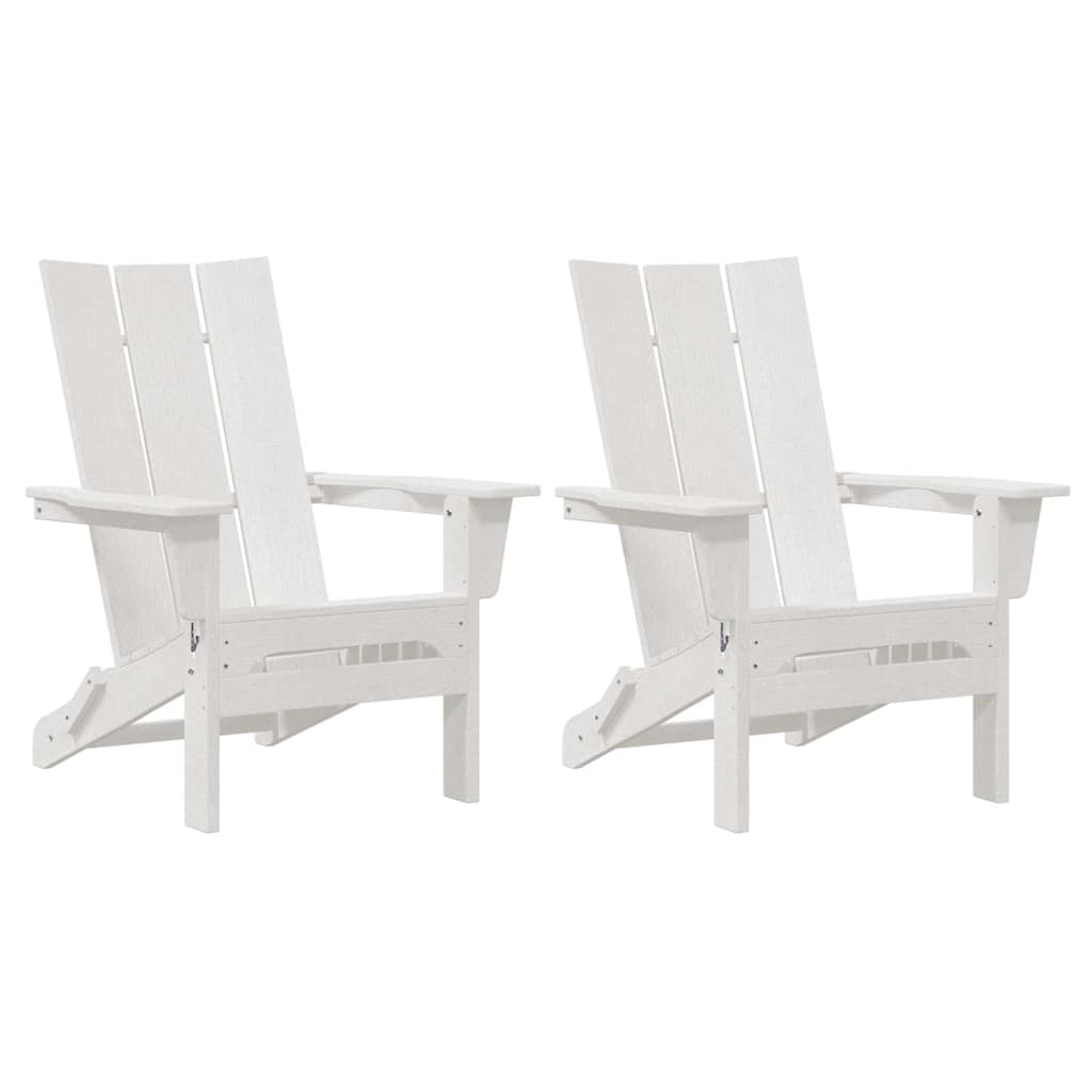 vidaXL Gartenstuhl 2 pcs Weiß 80,5 x 74,5 x 92 cm Polyethylen