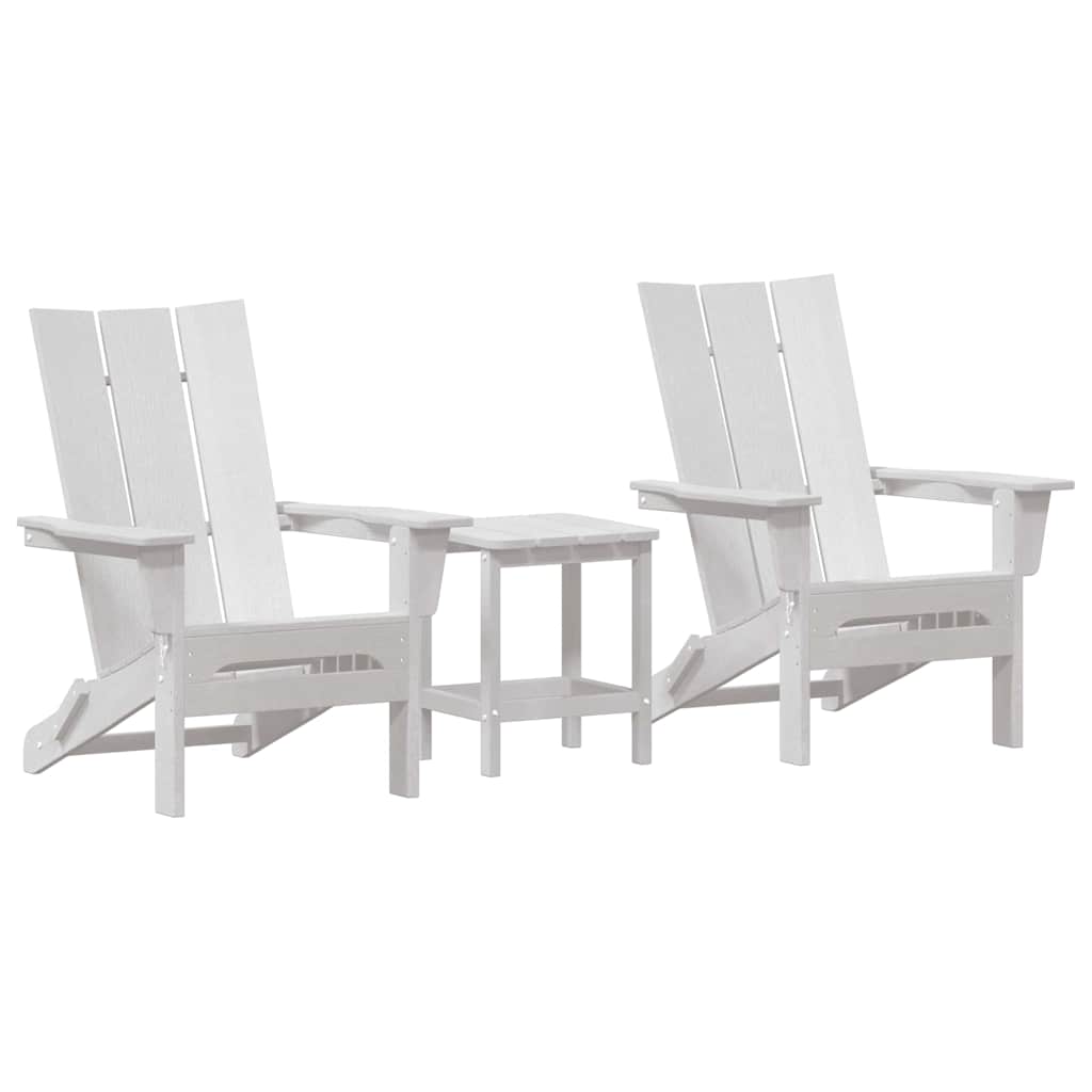 vidaXL Gartenstuhl 3 pcs Weiß 80,5 x 74,5 x 92 cm Polyethylen