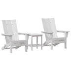 vidaXL Gartenstuhl 3 pcs Weiß 80,5 x 74,5 x 92 cm Polyethylen