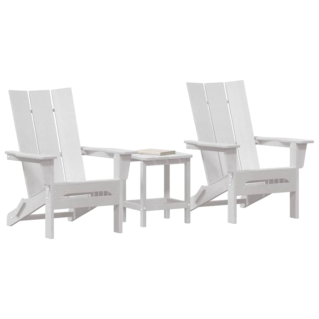 vidaXL Gartenstuhl 3 pcs Weiß 80,5 x 74,5 x 92 cm Polyethylen