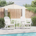 vidaXL Adirondack Schaukelstühle 2 pcs Weiß HDPE