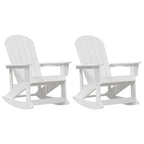 vidaXL Adirondack Schaukelstühle 2 pcs Weiß HDPE