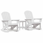 vidaXL Garten-Lounge-Set 3 pcs Weiß HDPE