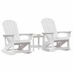 vidaXL Garten-Lounge-Set 3 pcs Weiß HDPE
