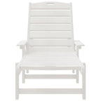 vidaXL Sonnenliege 2 pcs Weiß 195,5 x 53 x 98,5 cm Polyethylen