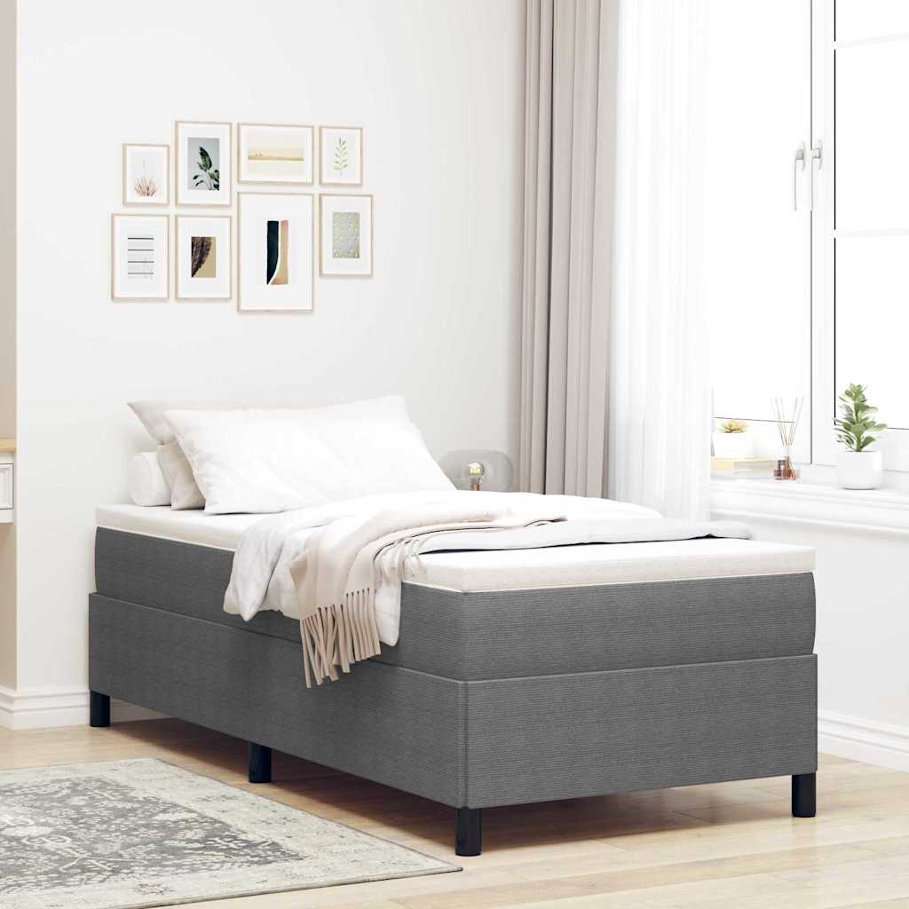 vidaXL Boxspringbett Hellgrau 80 x 200 cm Cordstoff