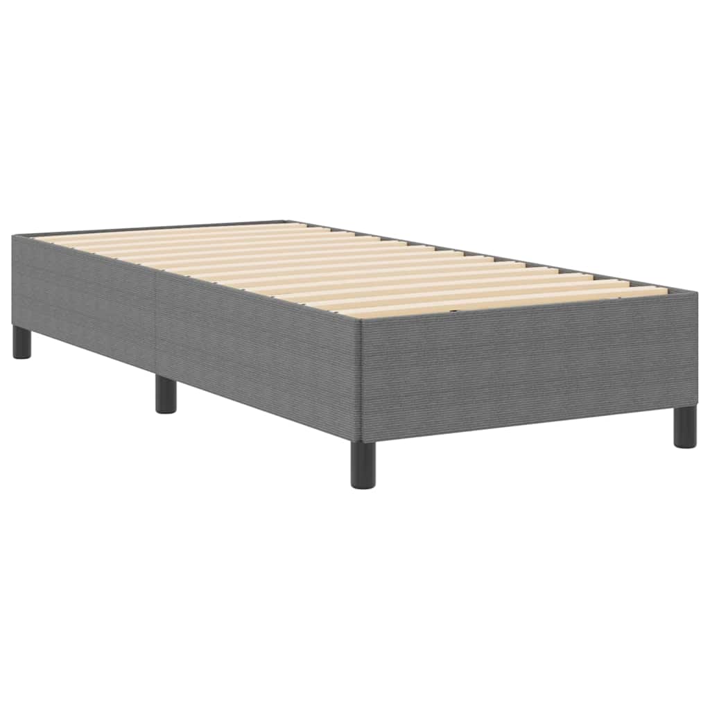 vidaXL Boxspringbett Hellgrau 80 x 200 cm Cordstoff