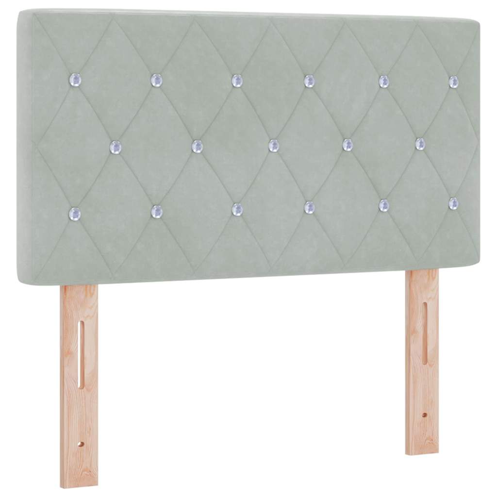 vidaXL Kopfteil Hellgrau 80 cm Samt