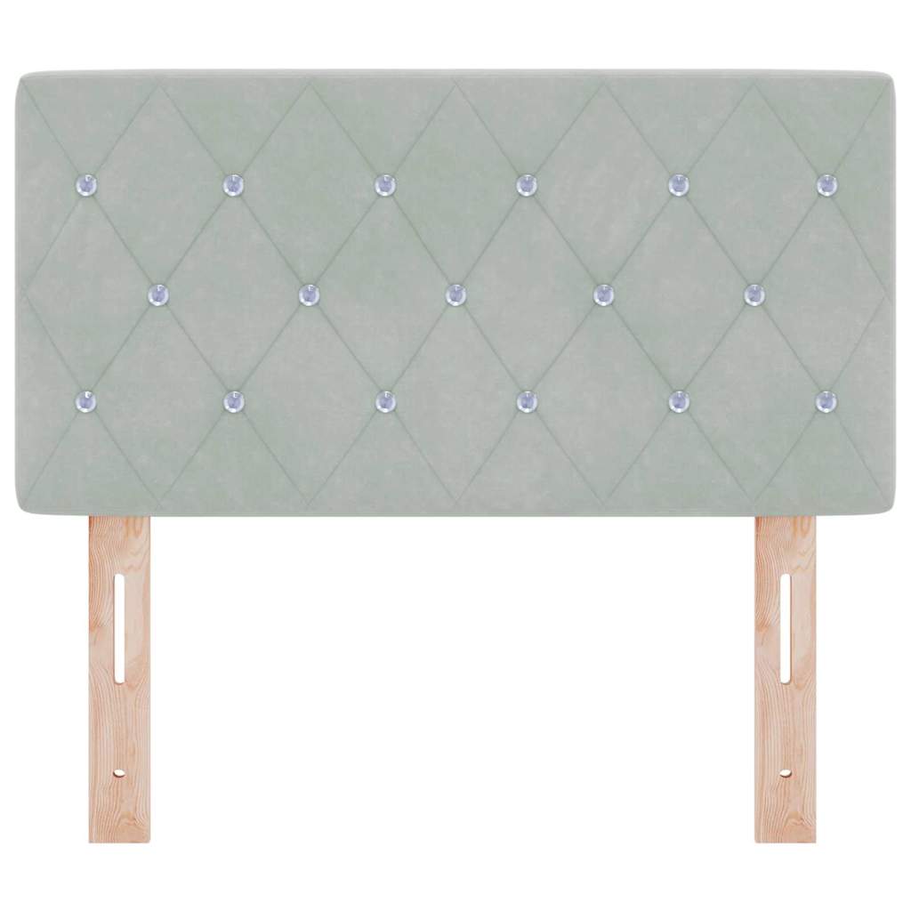 vidaXL Kopfteil Hellgrau 80 cm Samt