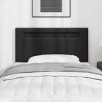 vidaXL LED Kopfteil Schwarz 90 cm Kunstleder