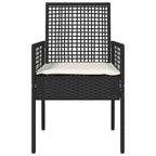 vidaXL Gartenstuhl 2 pcs Schwarz 55 x 53 x 85 cm Poly-Rattan