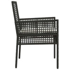vidaXL Gartenstuhl 2 pcs Schwarz 55 x 53 x 85 cm Poly-Rattan