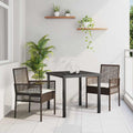 vidaXL Gartenstuhl mit Kissen 2 pcs Braun 55 x 53 x 85 cm Poly-Rattan