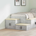 vidaXL Aufbewahrungsschrank 2 pcs Beton Grau 127 x 41 x 40 cm