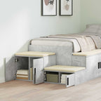 vidaXL Aufbewahrungsschrank 2 pcs Beton Grau 127 x 41 x 40 cm