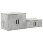 vidaXL Aufbewahrungsschrank 2 pcs Beton Grau 127 x 41 x 40 cm