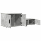 vidaXL Aufbewahrungsschrank 2 pcs Beton Grau 127 x 41 x 40 cm