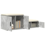 vidaXL Aufbewahrungsschrank 2 pcs Beton Grau 127 x 41 x 40 cm