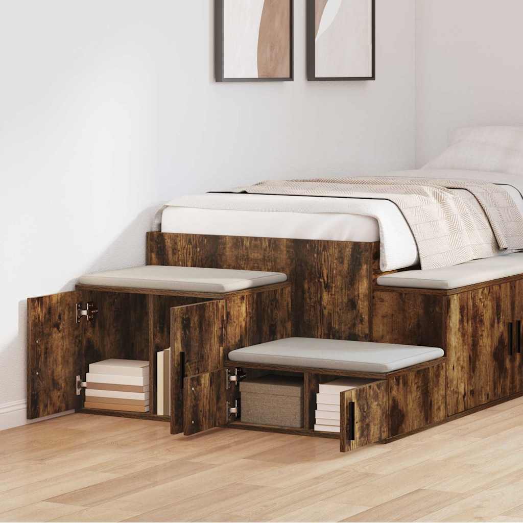 vidaXL Aufbewahrungsschrank 2 pcs Geräucherte Eiche 127 x 41 x 40 cm
