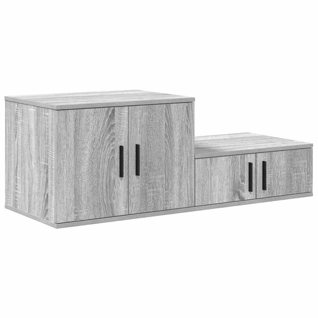 vidaXL Aufbewahrungsschrank 2 pcs Graues Sonoma 127 x 41 x 40 cm