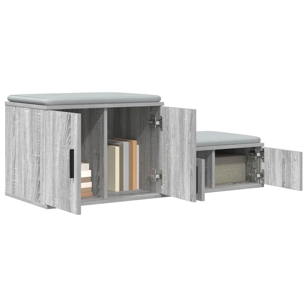 vidaXL Aufbewahrungsschrank 2 pcs Graues Sonoma 127 x 41 x 40 cm