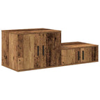 vidaXL Aufbewahrungsschrank 2 pcs Altholz 127 x 41 x 40 cm