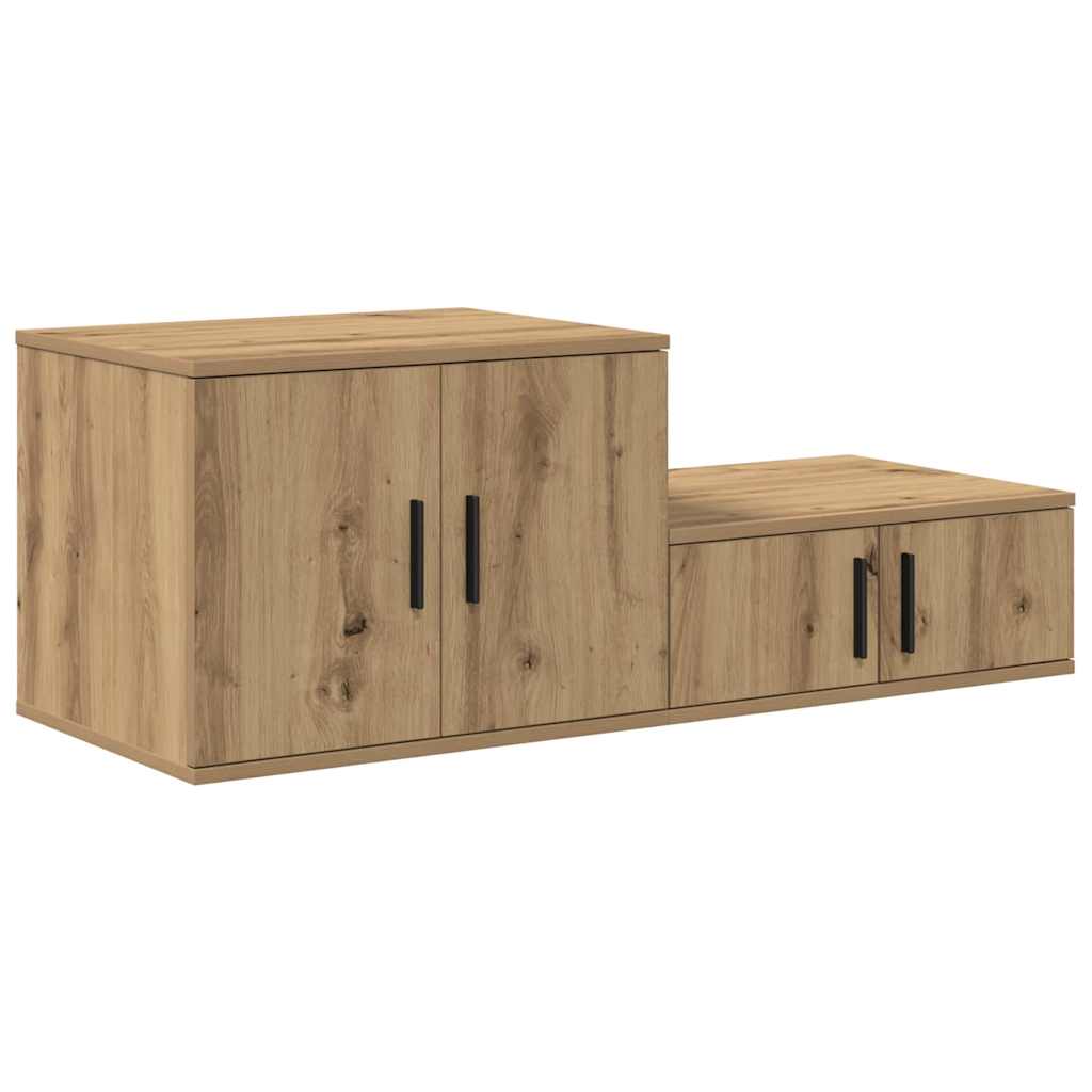 vidaXL Aufbewahrungsschrank 2 pcs Artisan-Eiche 127 x 41 x 40 cm