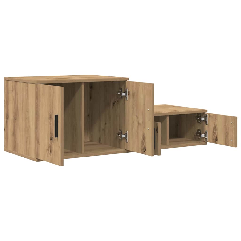 vidaXL Aufbewahrungsschrank 2 pcs Artisan-Eiche 127 x 41 x 40 cm