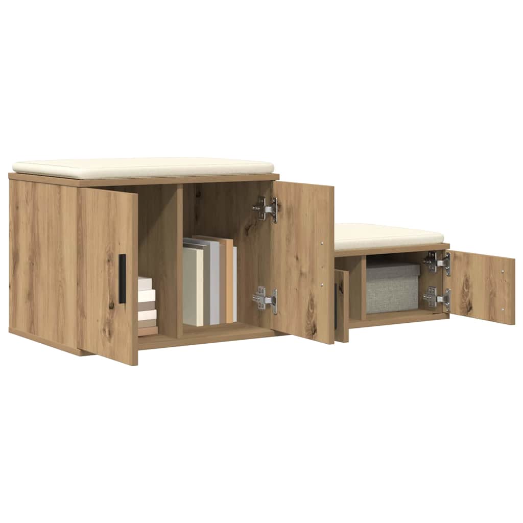 vidaXL Aufbewahrungsschrank 2 pcs Artisan-Eiche 127 x 41 x 40 cm
