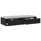 vidaXL Bettschubladen Schwarz Eichen-Optik 100 x 36,5 x 16,5 cm